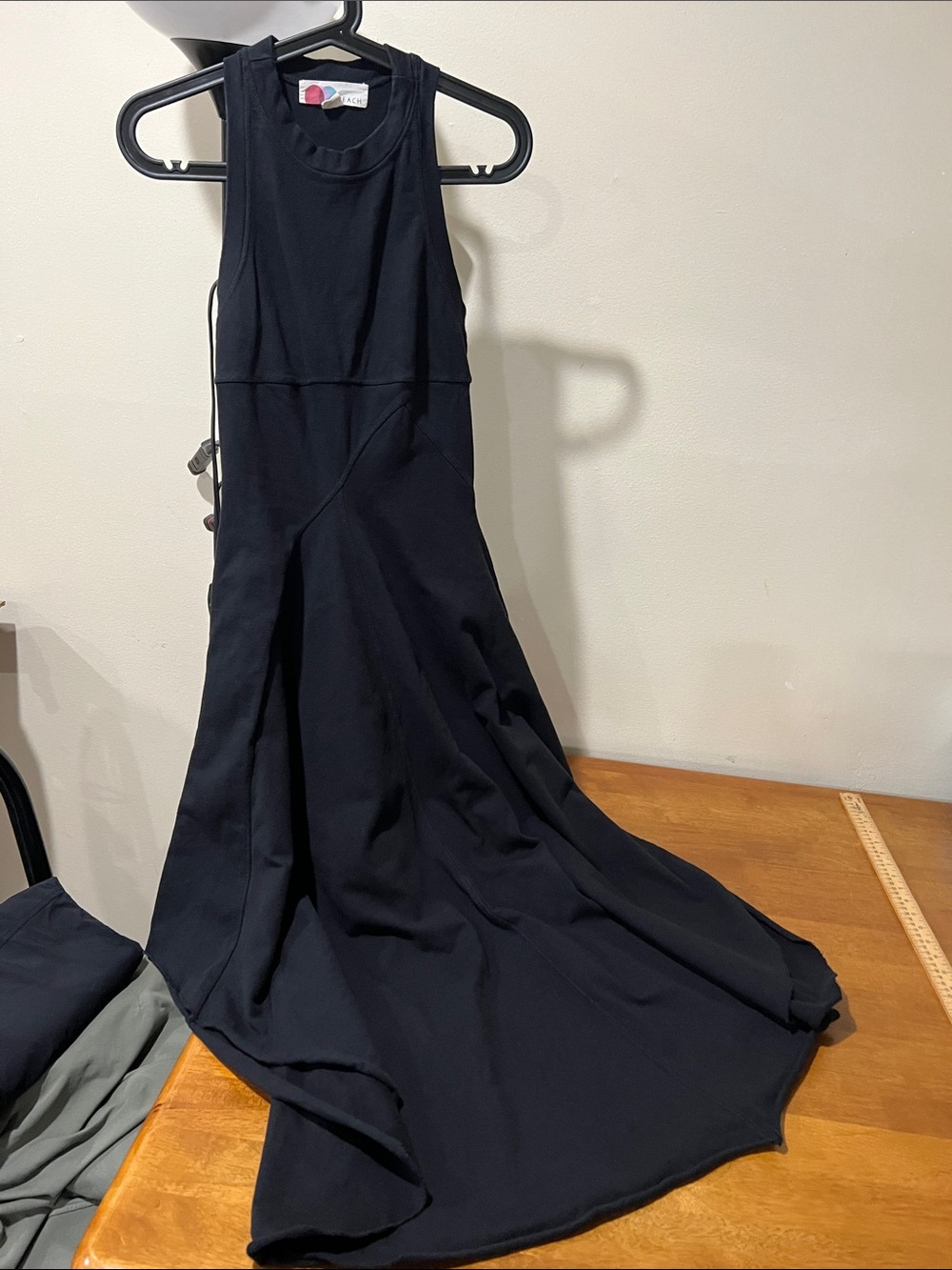 FREE PEOPLE BEACH Sleeveless Black Maxi Dress - Minimal A-Line Silhouette XS
